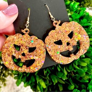 Acrylic Pumpkin Earrings